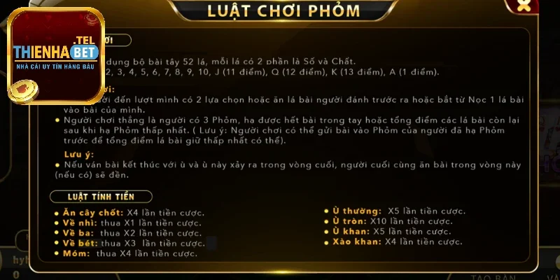 Phỏm Tại Thienhabet - Trò Chơi Đánh Bạc Online Số 1 Hiện Nay 2 Quy tắc đánh bài Phỏm cơ bản