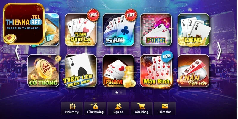 Top 4 trò chơi hấp dẫn trong game bài Thienhabet